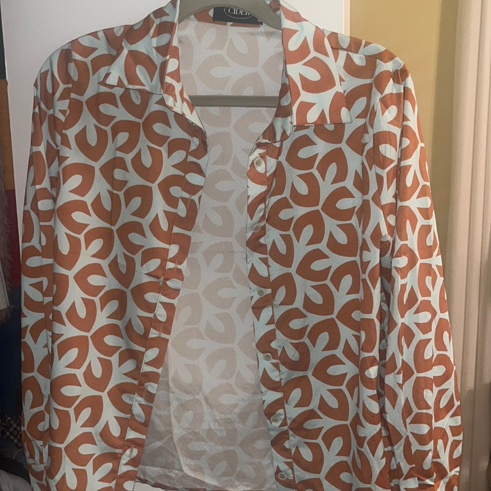 cider button up blouse